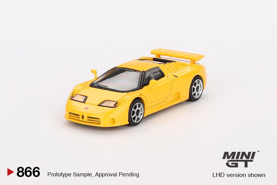 Skala 1/64 Bugatti EB110 Super Sport Giallo Bugatti fr MINI GT (866)