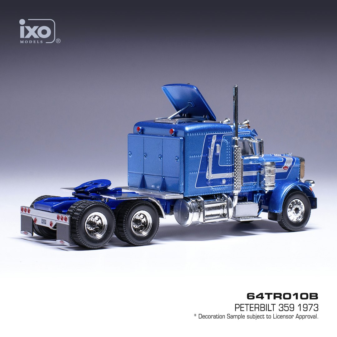 Scale 1/64 Peterbilt 359 1973, blue fr IXO Models