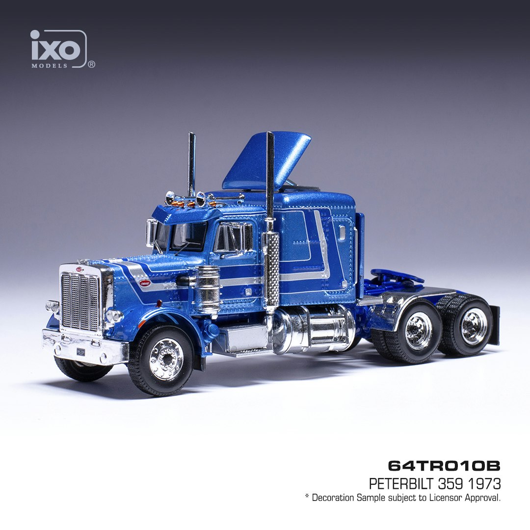 Scale 1/64 Peterbilt 359 1973, blue fr IXO Models