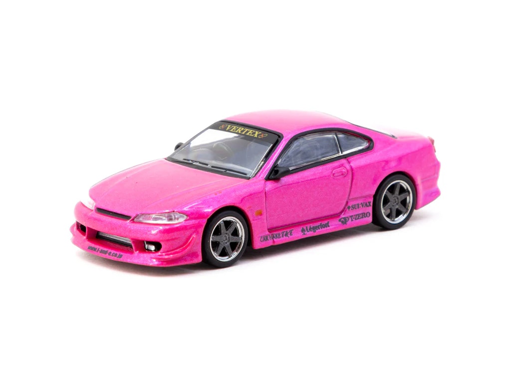 Skala 1/64 Nissan Silvia S15 Pink Metallic fr TARMAC WORKS
