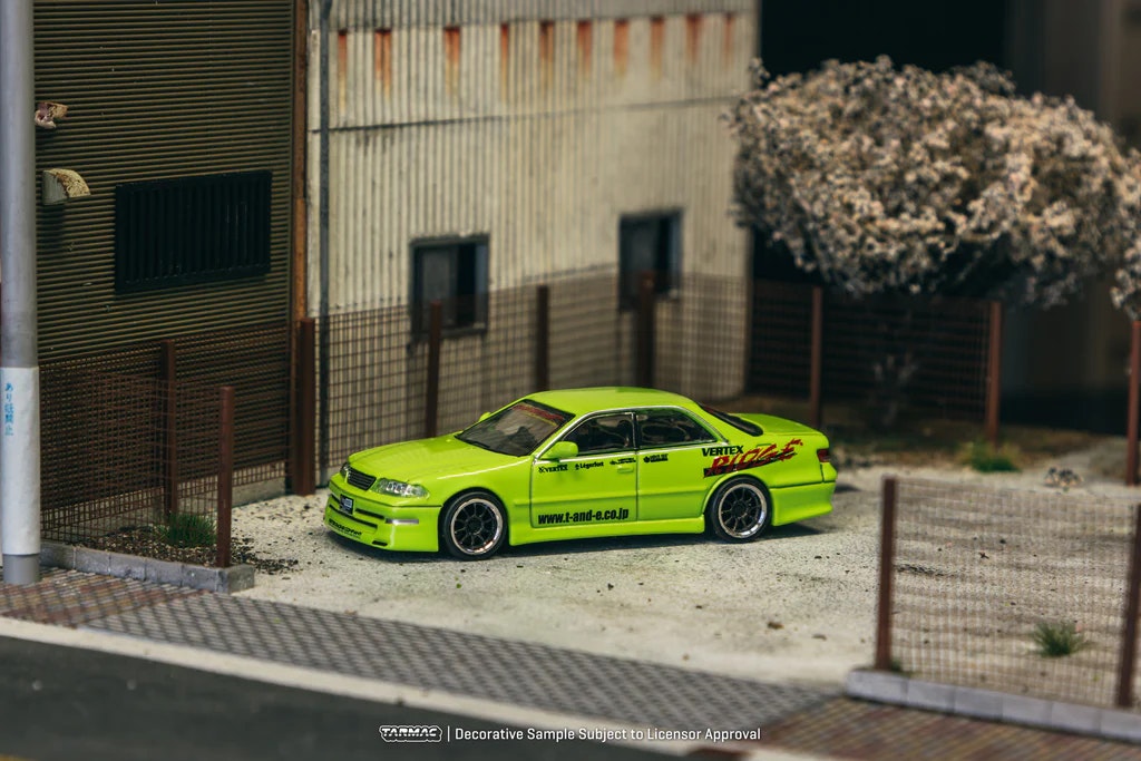 Skala 1/64 VERTEX Toyota Mark II JZX100 Light Green - Tokyo Auto Salon 2025 Special Edition fr Tarmac Works