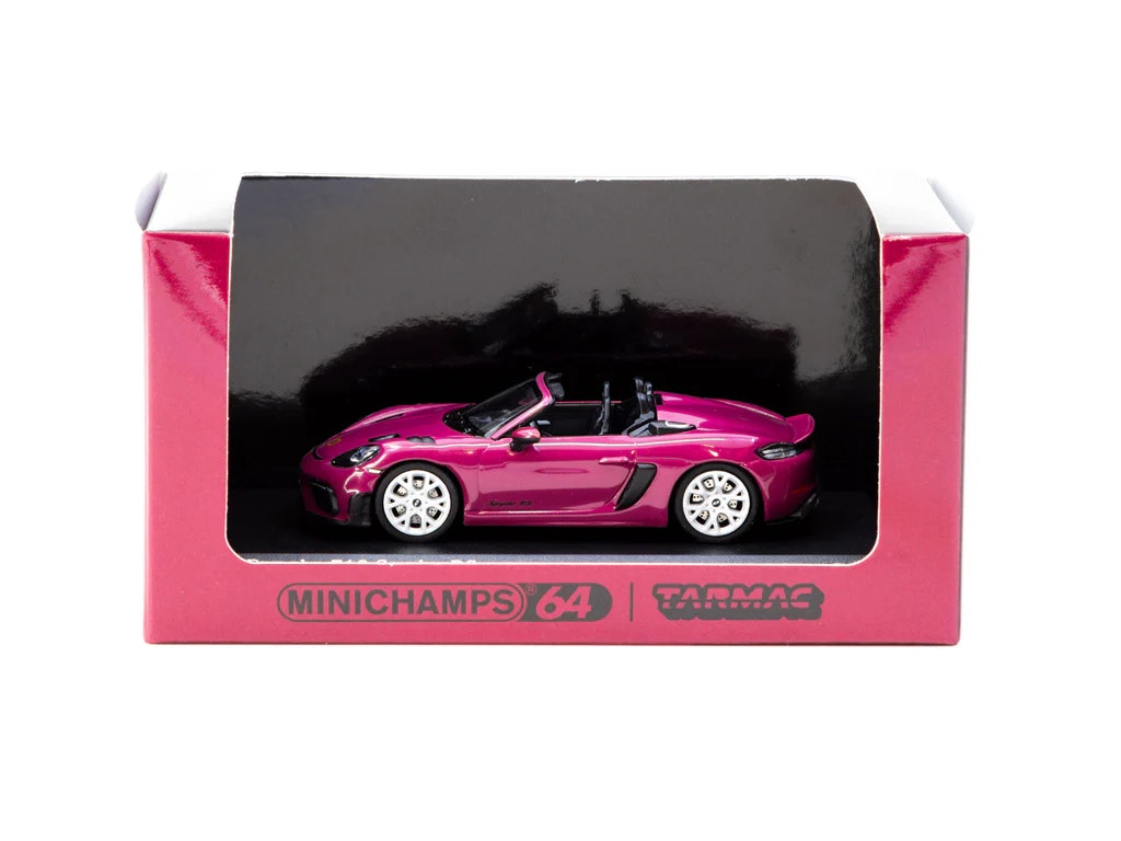 Skala 1/64 Porsche 718 Spyder RS Ruby Star Neo fr TARMAC & Minichamps