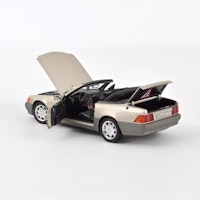 Skala 1/18 Mercedes-Benz 500 SL 1989, Smoke Silver metallic fr Norev