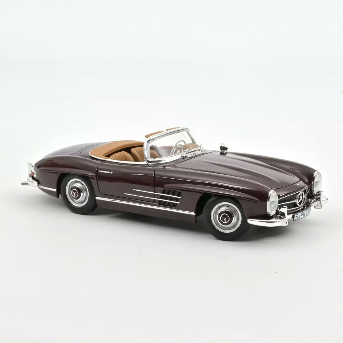 Skala 1/18 Mercedes-Benz 300 SL Roadster 1957 Dark Red fr Norev