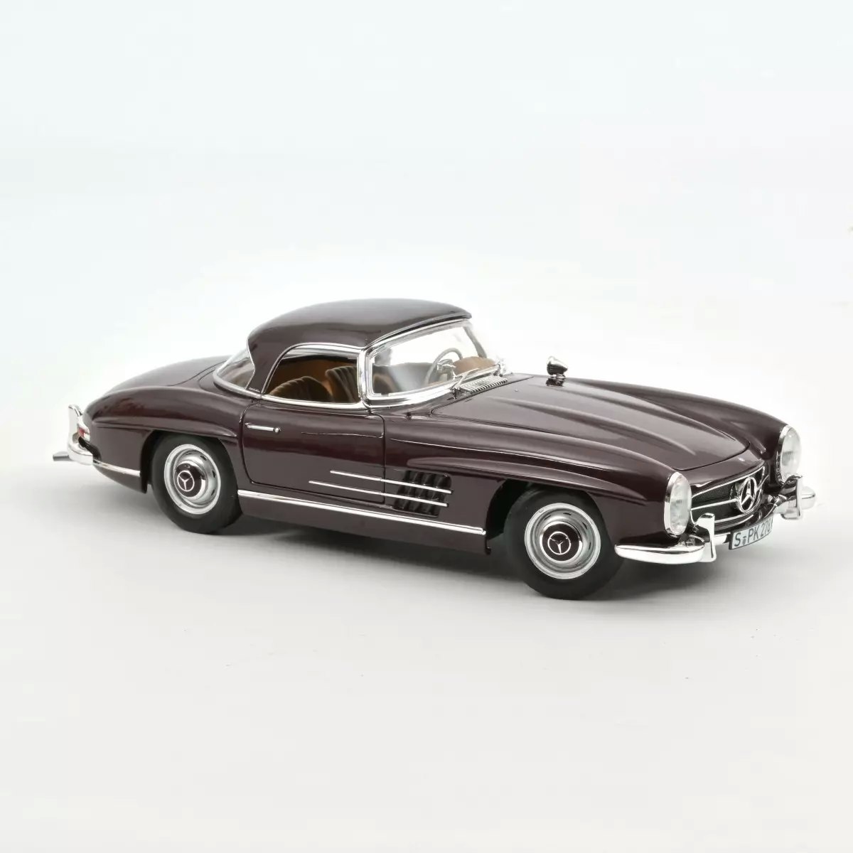 Skala 1/18 Mercedes-Benz 300 SL Roadster 1957 Dark Red fr Norev