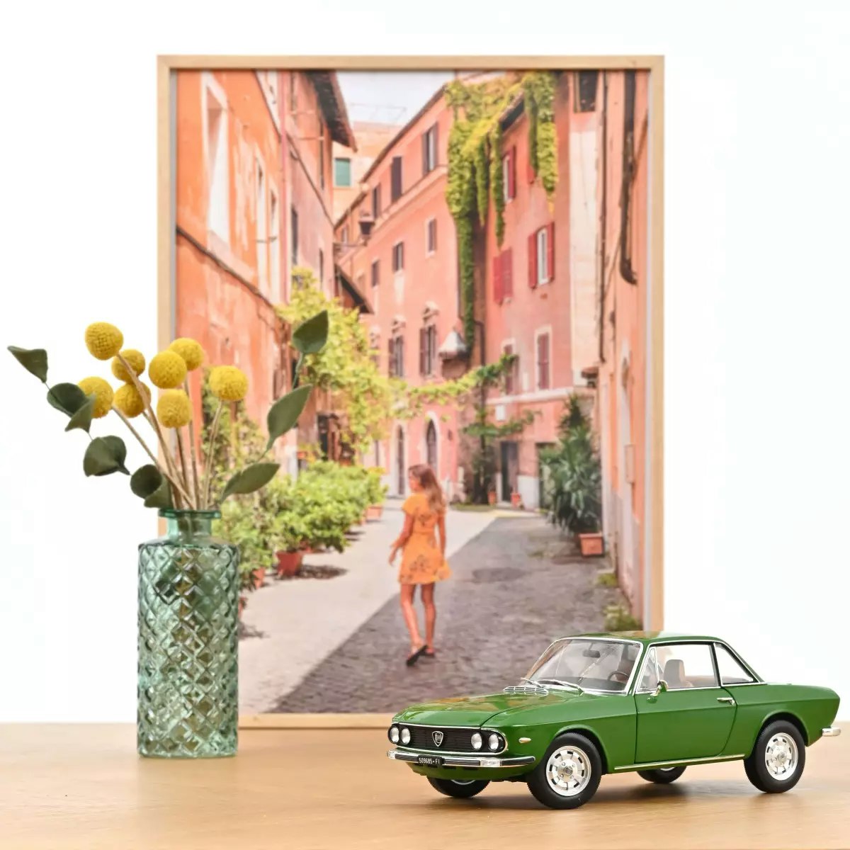 Skala 1/18 Lancia Fulvia 3 1975 Dublin Green fr Norev