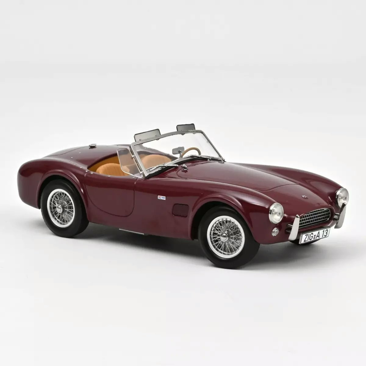 Skala 1/18 AC Cobra 289 1963 Dark Red fr Norev