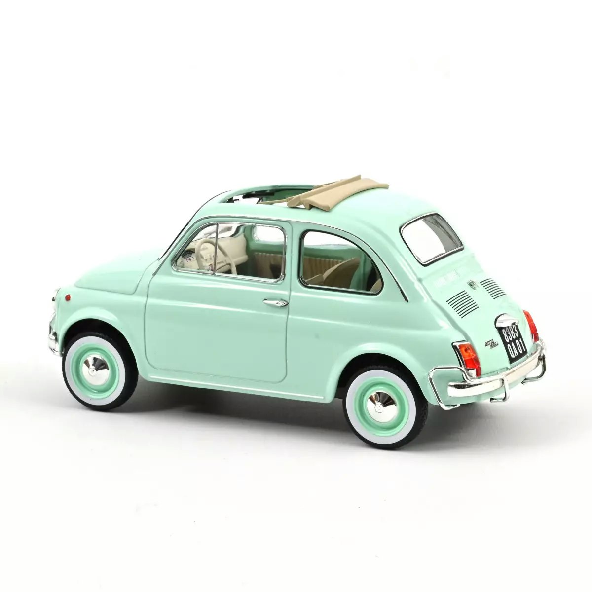 Skala 1/18 Fiat 500 L 1968 Pastel Blue Special birth pack fr Norev