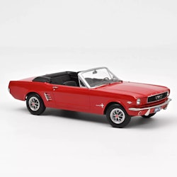 Skala 1/18 Ford Mustang Convertible 1966, Signal Flare Red fr Norev