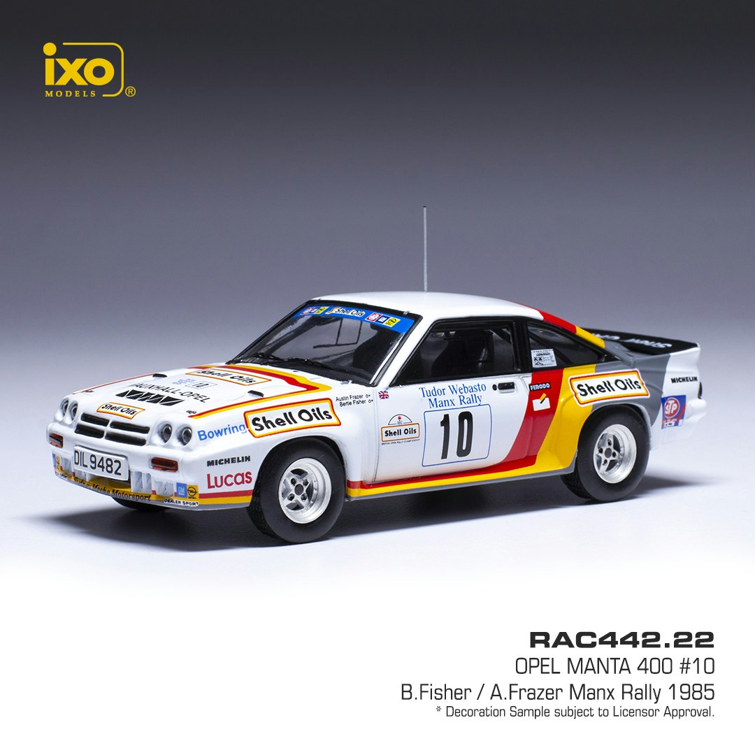 Skala 1/43 Opel Manta 400 #10 Manx rally 85 fr IXO Models (RAM442.22)