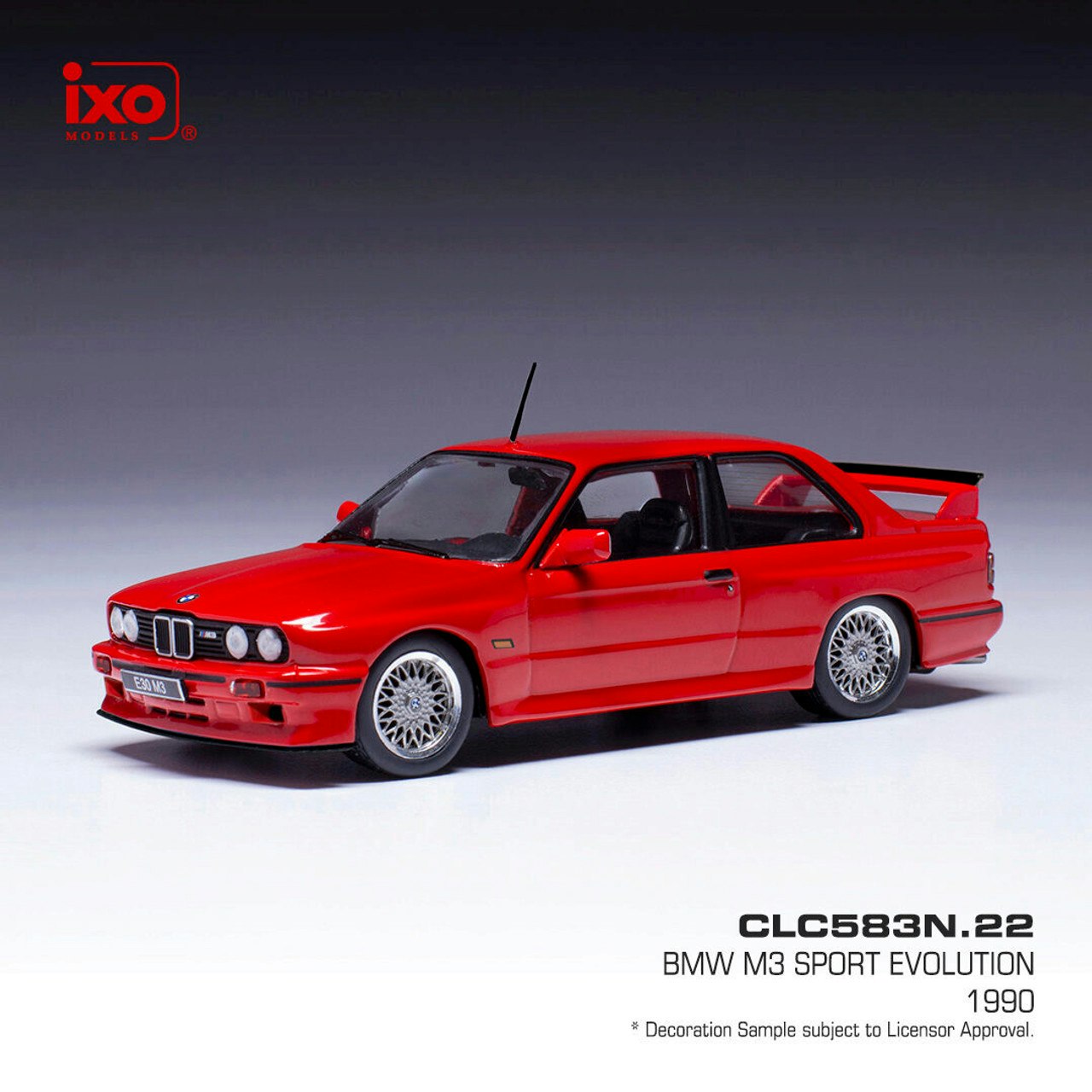 Skala 1/43 BMW (E30) M3 Sport Evolution 1990 fr IXO Models