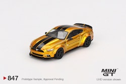 Skala 1/64 LB-WORKS FORD MUSTANG LB Gold fr MINI GT (GT847)