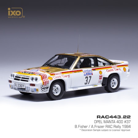 Skala 1/43 Opel Manta 400 #37 RAC Rally 1984 fr IXO Models (RAC443.22)