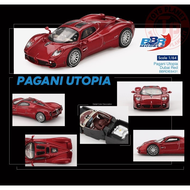 Skala 1/64 Pagani Utopia Dubai Red 2023 fr BBR Models (BBRDIE6431)
