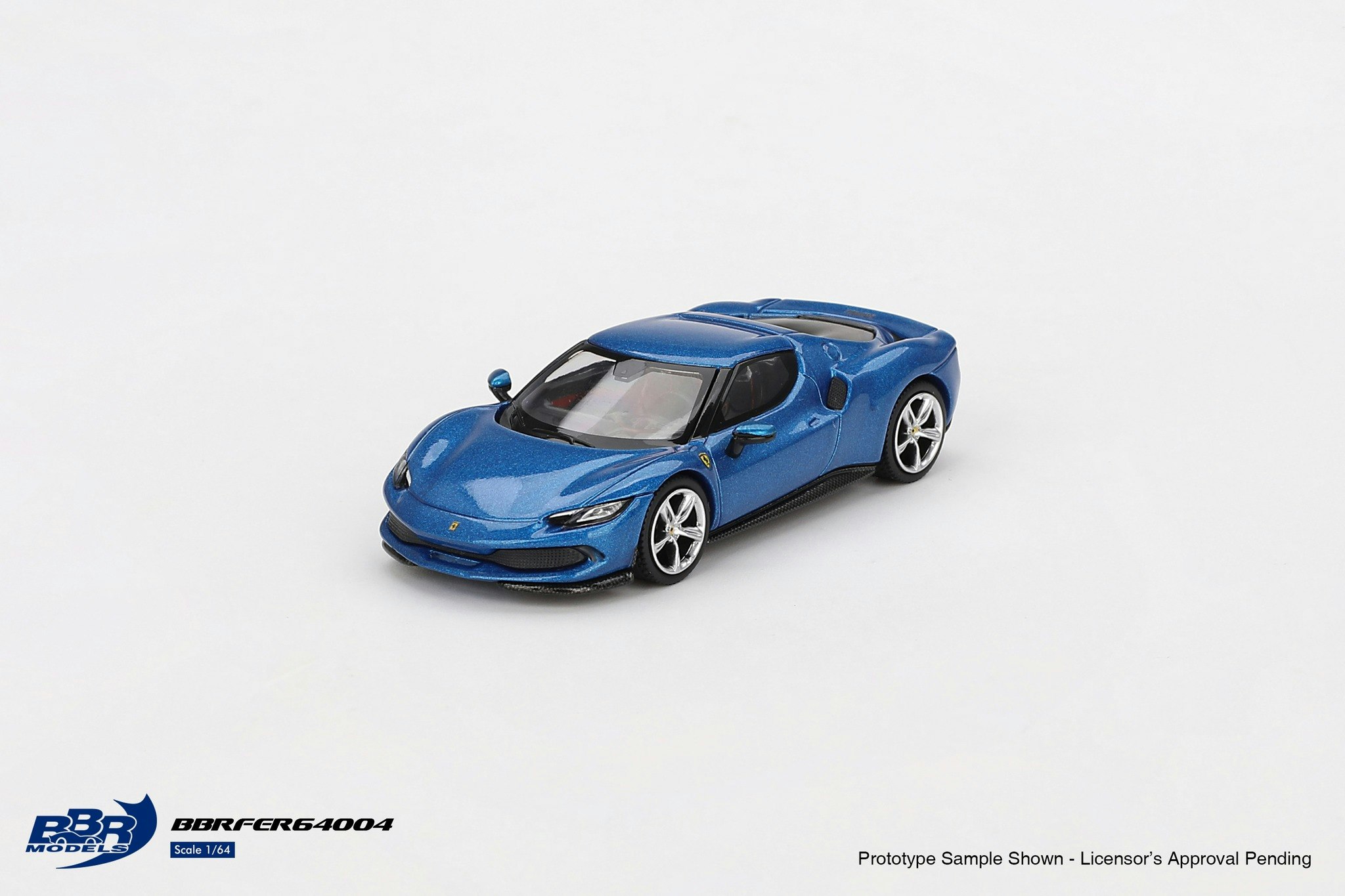 Skala 1/64 Ferrari 296 GTB Blu Corsa fr BBR Models (BBRFER64004)