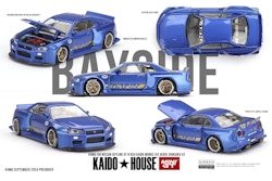Skala 1/64 Nissan Skyline GT-R (R34) Kaido Works (V2 Aero) SHINJUKU V2 fr Mini GT (KHMG158)
