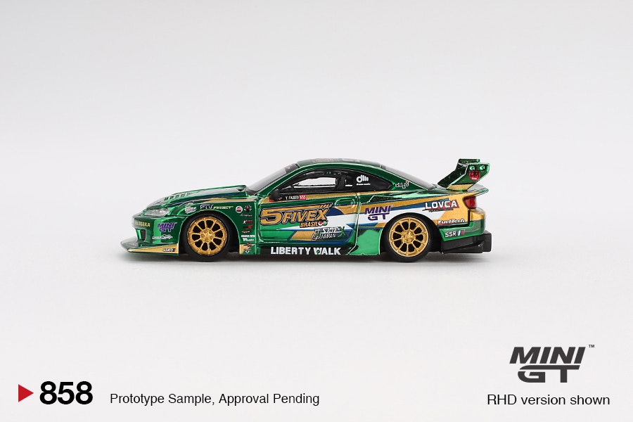 Skala 1/64 Nissan LB-Super Silhouette S15 SILVIA LBWK 2024 Fausto Racing fr MINI GT (858)