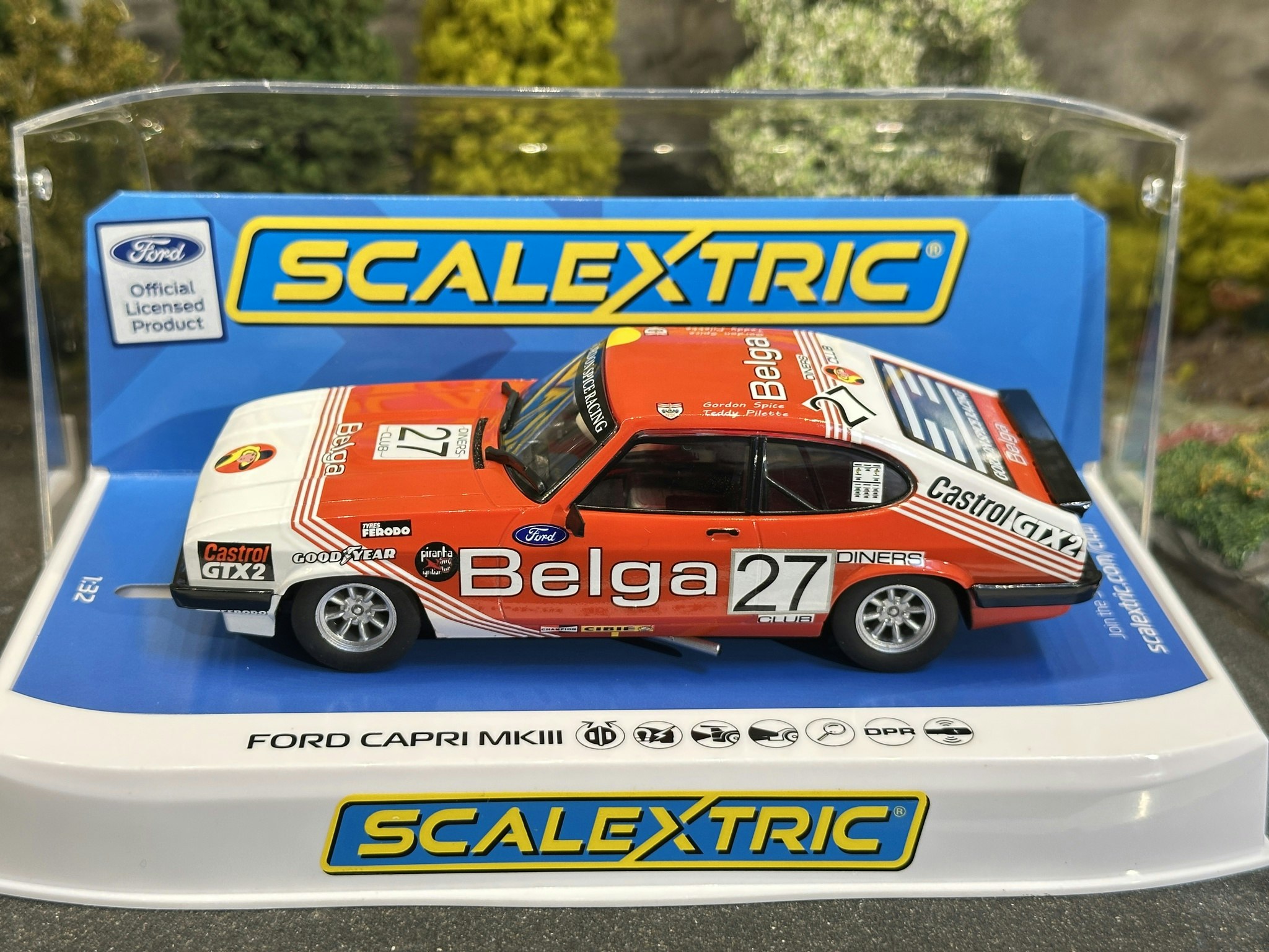 Skala 1/32 Analogue Scalextric Slot Car: Ford Capri MKIIII - Spa 24hrs winner 1978