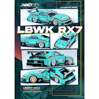 Skala 1/64 LBWK RX-7 FD3S LB-Super Silhouette, Turquoise fr Inno64