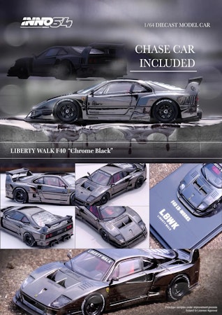 Skala 1/64 Liberty Walk - F40, Crome black fr Inno64