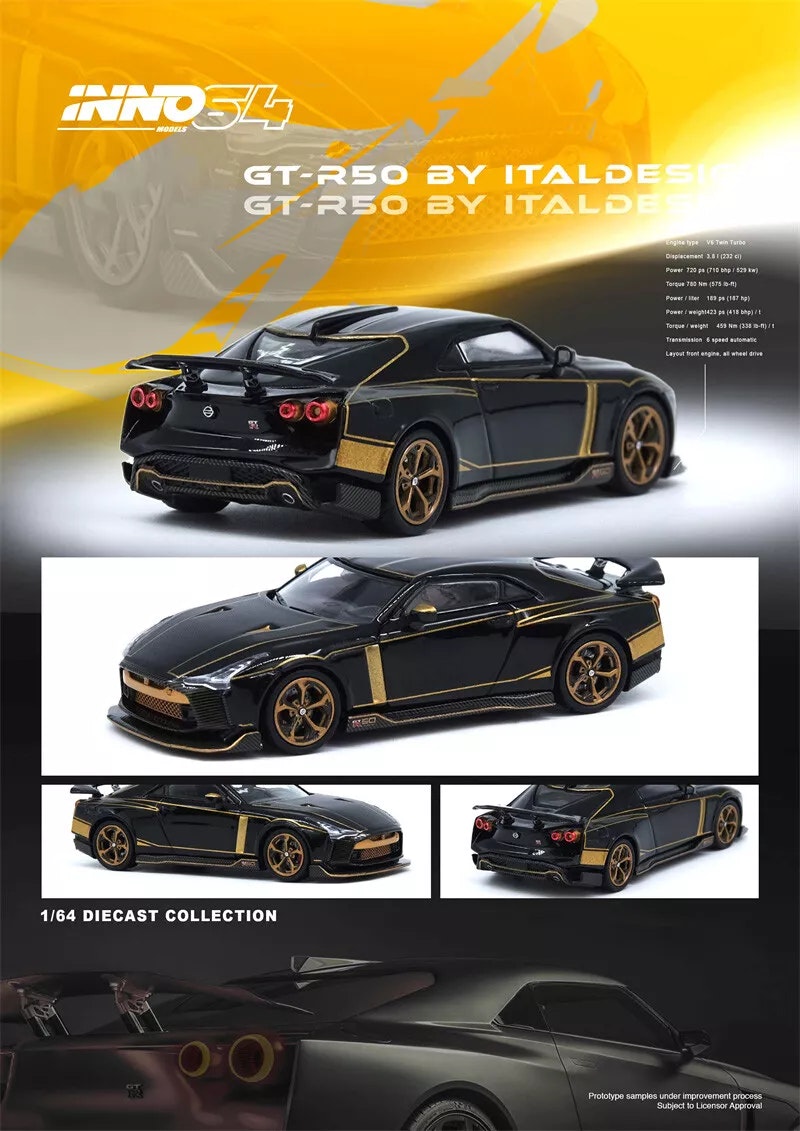 Skala 1/64 Nissan GT-R50 By Italdesign fr Inno64