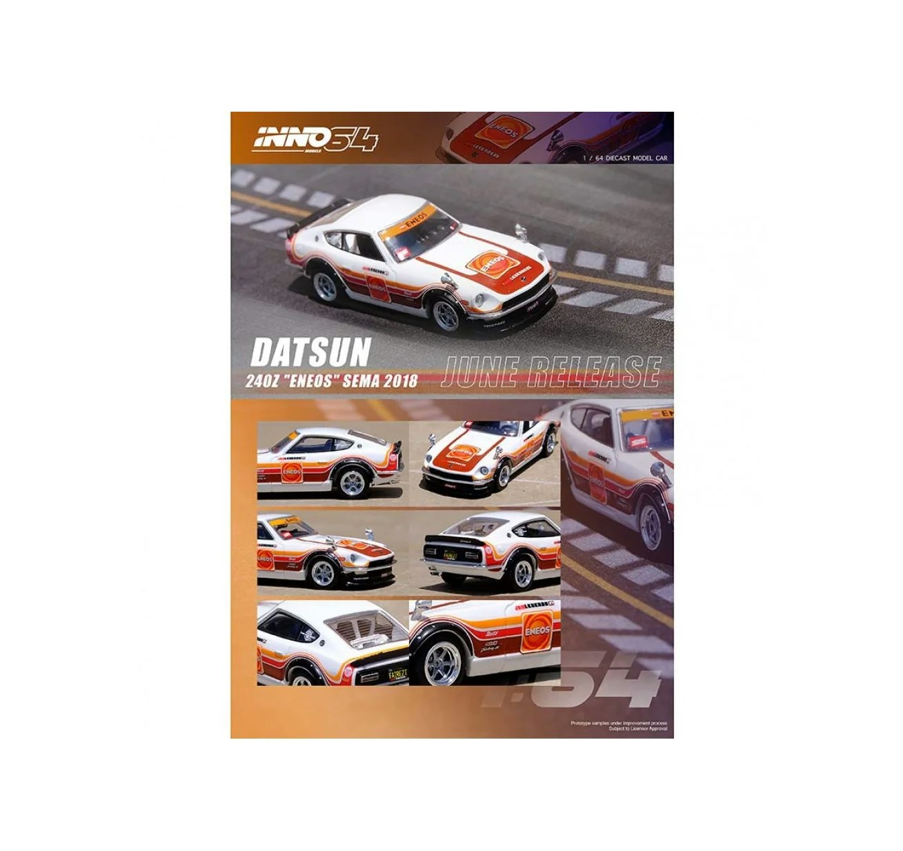 Skala 1/64 Datsun 240Z "Eneos" Sema 2018 fr Inno64
