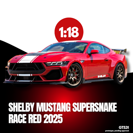 Skala 1/18 Shelby Mustang Supersnake, Race Red 2025 fr GT Spirit (GT531)