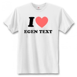 T-Shirt - "I Love EGEN TEXT"