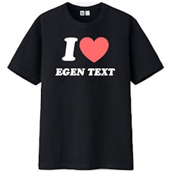 T-Shirt - "I Love EGEN TEXT"