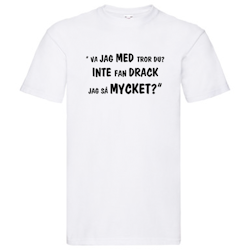 T-Shirt, "Inte fan drack jag så mycket", Svenska Citat