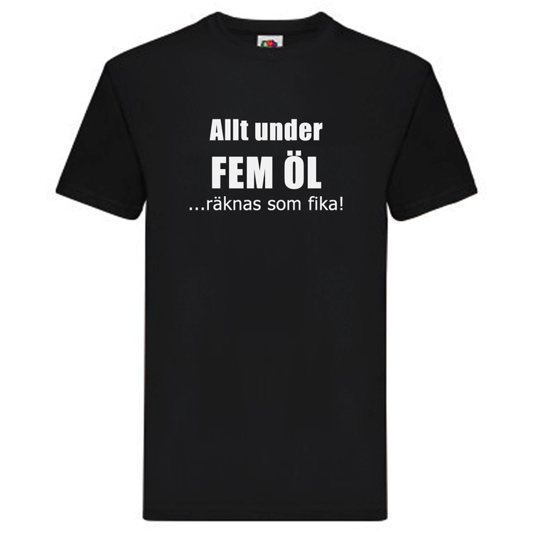 T-Shirt - Allt under fem öl är fika