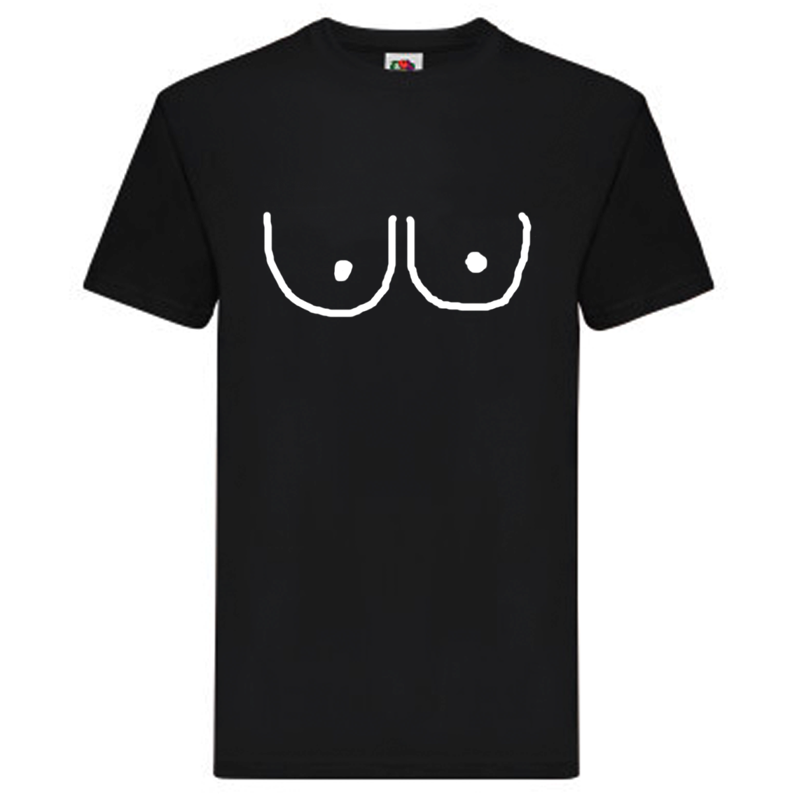 T-Shirt - Två tecknade bröst