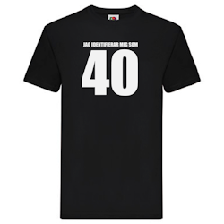 T-Shirt - Jag identifierar mig som 40