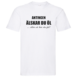 T-Shirt - Antingen älskar du öl, eller så har du fel!