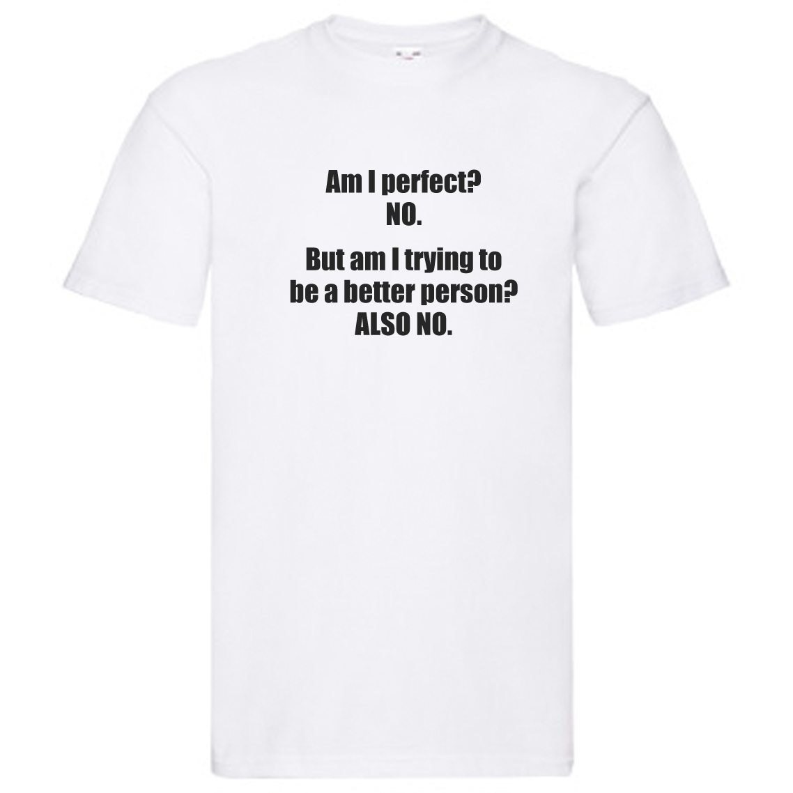 T-Shirt - Am I perfect? NO