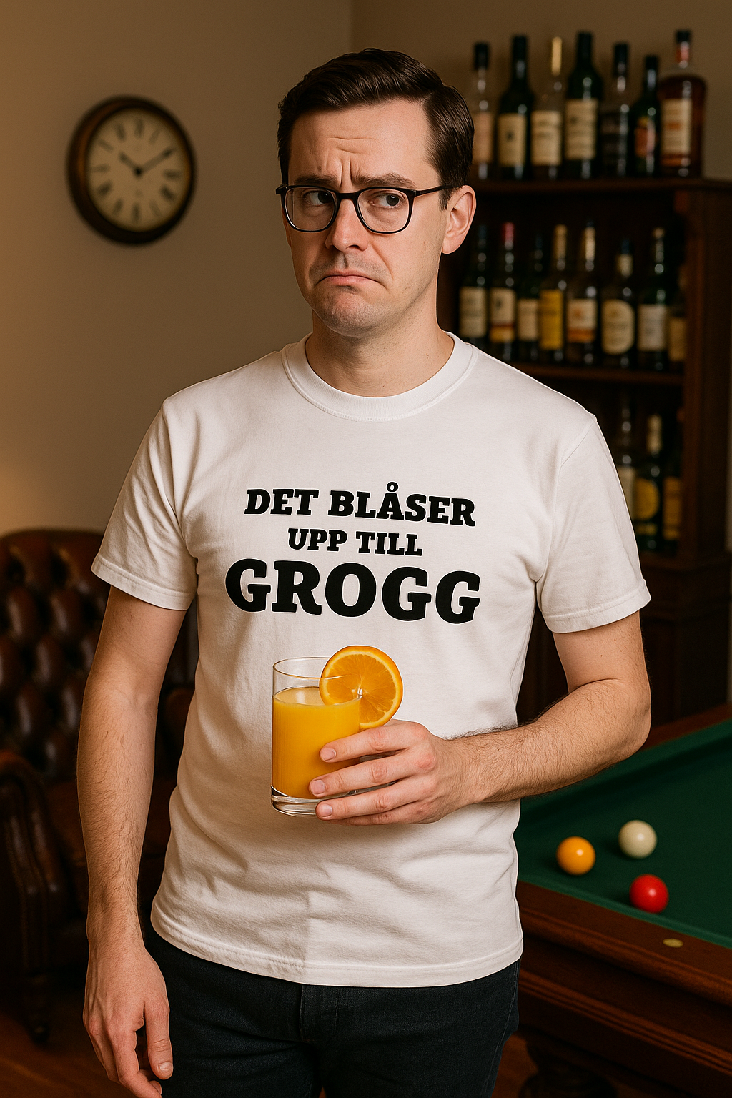 T-Shirt - Det blåser upp till GROGG