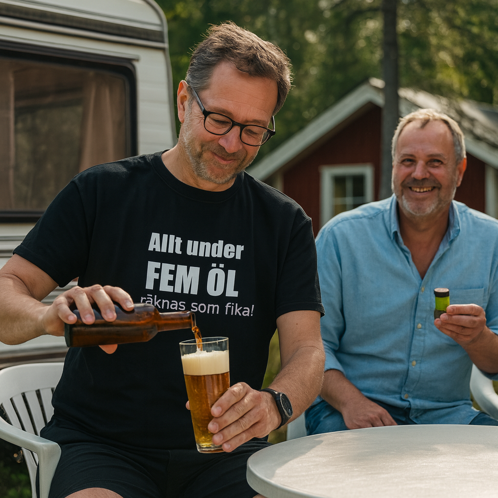 T-Shirt - Allt under fem öl är fika
