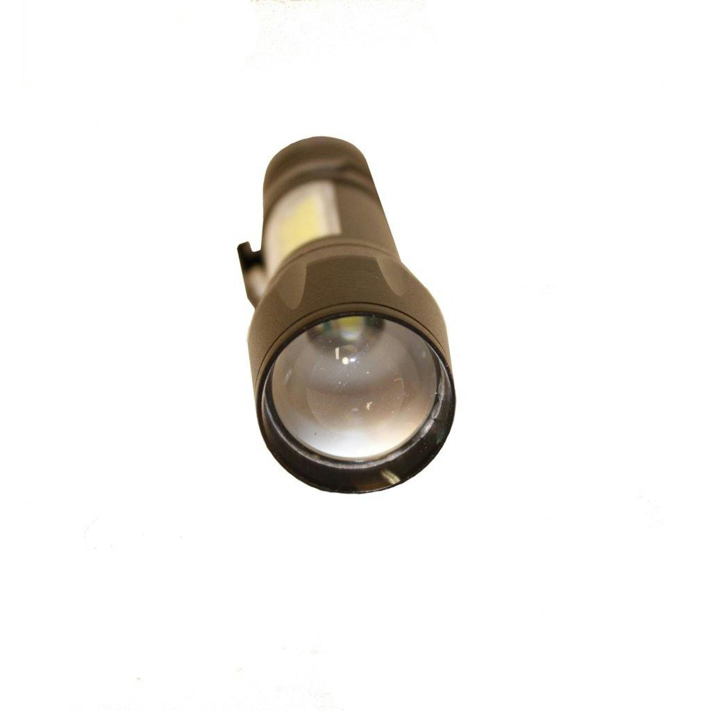 Ficklampa med zoom och arbetsbelysning