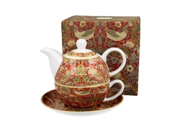 Tea for One W.M Strawberry Thief Röd