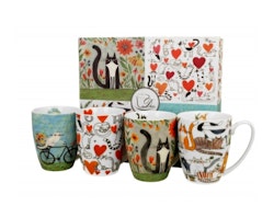 Mugg i Box Cats World, 4-pack