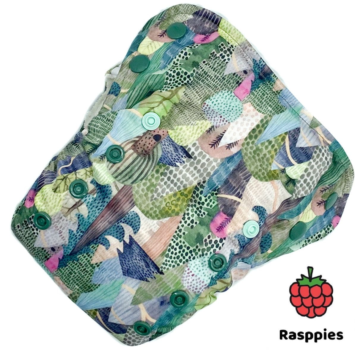 Rasppies - AIO Side Snap OS - Shades of Green