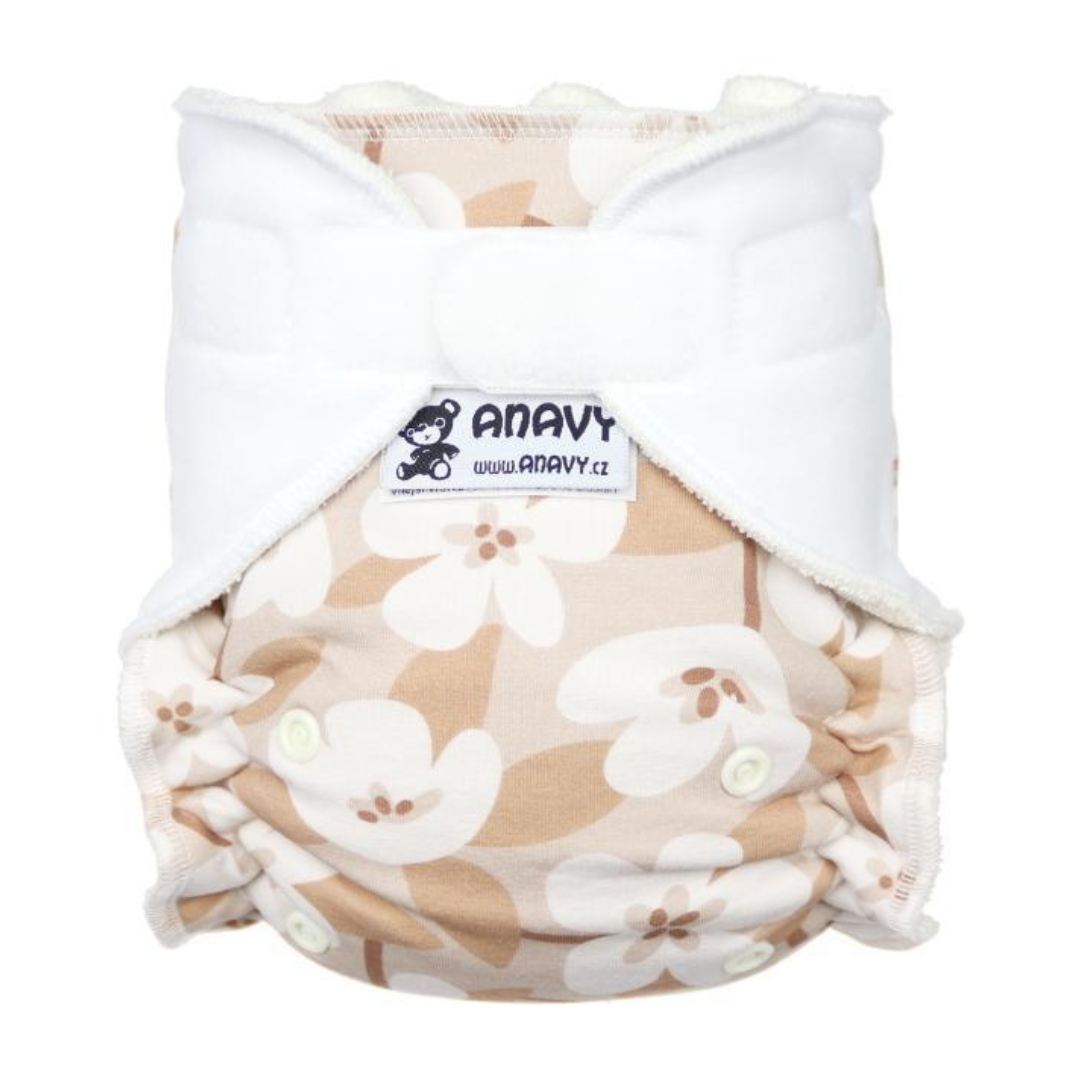 Anavy - Formsydd blöja OS - Flowers (beige)