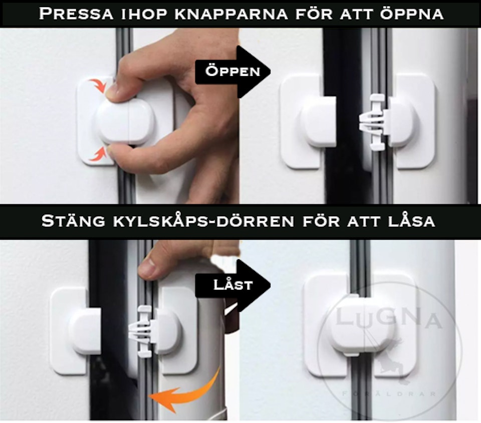 Barnlås till Kylskåp 2-pack