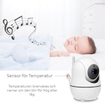 Babyvakt med monitor med musik och termometer