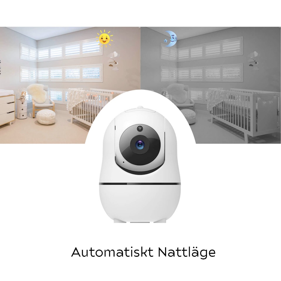 Babymonitor med automatiskt nattläge