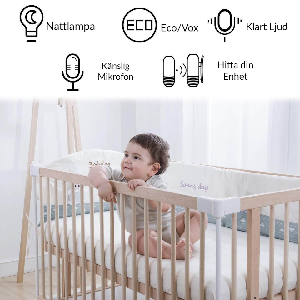 Funktioner för vår babyvakt med ljud