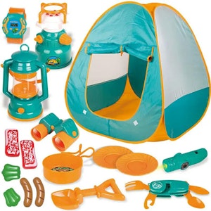 Lektält med Leksaker - Camping