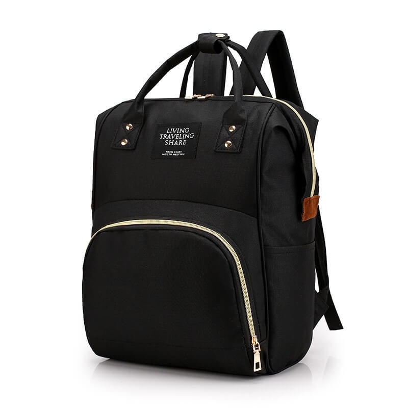 Skötväska i form av ryggsäck i färgen svart