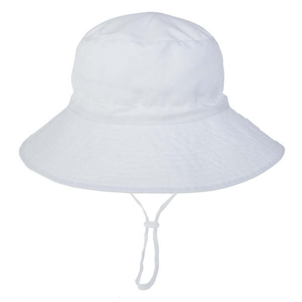 Vit solhatt till bebis