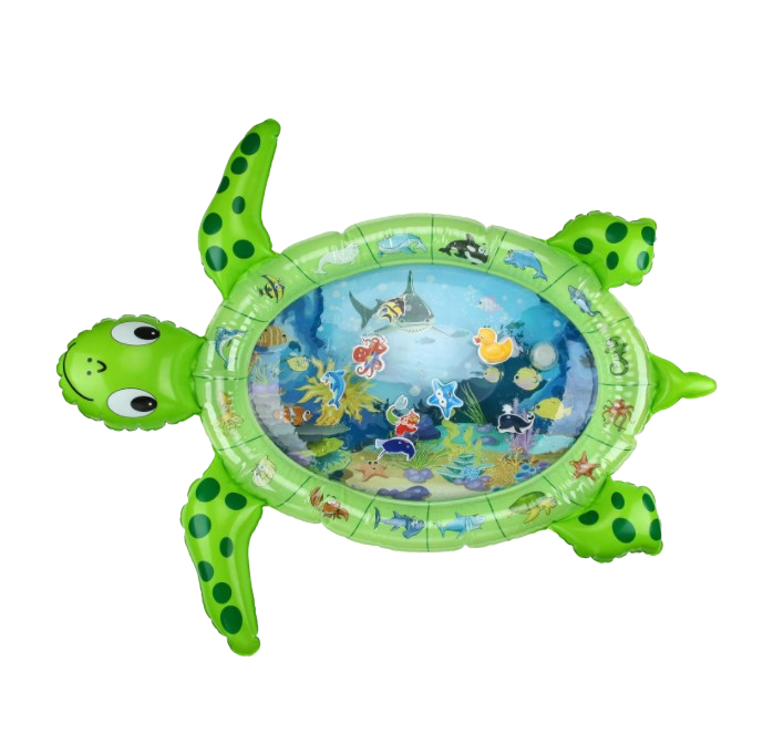 Stor lekmatta i form av en grön sköldpadda